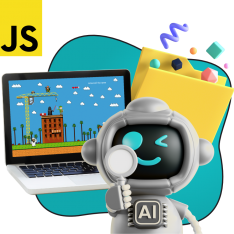 Язык программирования JavaScript + AI. Проектное обучение + геймификация + AI-помощники - КИБЕРшкола программирования для детей, компьютерные курсы для школьников, начинающих и подростков - KIBERone г. Михайловск