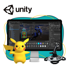 Мир игр на Unity 2D на популярном движке + AI-помощники - КИБЕРшкола программирования для детей, компьютерные курсы для школьников, начинающих и подростков - KIBERone г. Михайловск