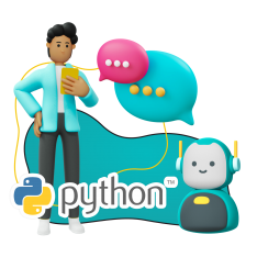 Умный чат-бот на Python - КИБЕРшкола программирования для детей, компьютерные курсы для школьников, начинающих и подростков - KIBERone г. Михайловск