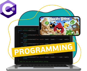 Программирование на C#. Удивительный мир 2D-игр - Школа программирования для детей, компьютерные курсы для школьников, начинающих и подростков - KIBERone г. Михайловск